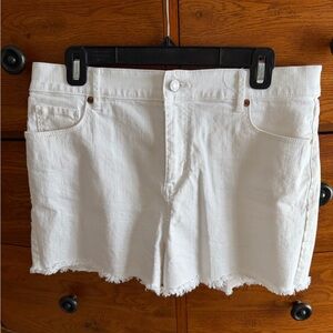 LOFT White Jean Shorts